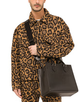 Calfskin Edge shopper with logo - | Dolce & Gabbana