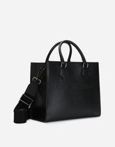 Calfskin Edge shopper with logo - | Dolce & Gabbana