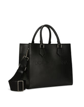 Calfskin Edge shopper with logo - | Dolce & Gabbana
