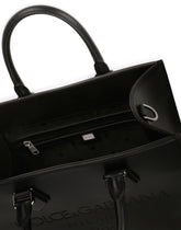Calfskin Edge shopper with logo - | Dolce & Gabbana