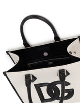 Canvas shopper with calfskin nappa details - | Dolce & Gabbana