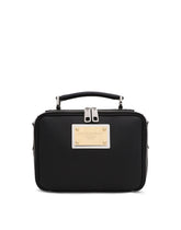 Grainy calfskin and nylon crossbody bag - | Dolce & Gabbana