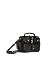 Calfskin and canvas crossbody bag - | Dolce & Gabbana