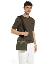 Small nylon bag with rubberized logo - | Dolce & Gabbana