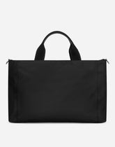 Nylon holdall with rubberized logo - | Dolce & Gabbana