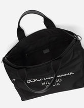 Nylon holdall with rubberized logo - | Dolce & Gabbana