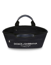 Nylon holdall with rubberized logo - | Dolce & Gabbana