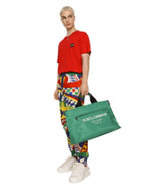 Nylon holdall with rubberized logo - | Dolce & Gabbana