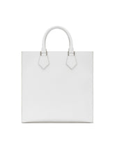 Calfskin tote bag with raised logo - | Dolce & Gabbana