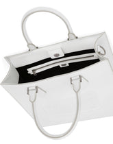 Calfskin tote bag with raised logo - | Dolce & Gabbana