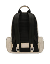 Nylon backpack with rubberized logo - | Dolce & Gabbana