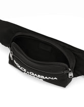 Small nylon belt bag with rubberized logo - | Dolce & Gabbana