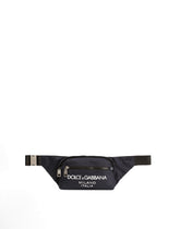 Small nylon belt bag with rubberized logo - | Dolce & Gabbana