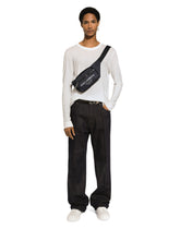 Small nylon belt bag with rubberized logo - | Dolce & Gabbana