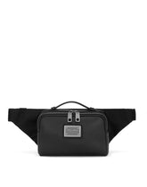 Grainy calfskin and nylon belt bag - | Dolce & Gabbana