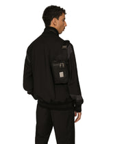 Grainy calfskin and nylon belt bag - | Dolce & Gabbana