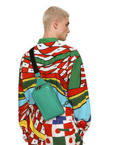 Calfskin belt bag with raised logo - | Dolce & Gabbana