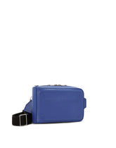 Calfskin belt bag with raised logo - | Dolce & Gabbana