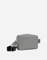 Calfskin belt bag with raised logo - | Dolce & Gabbana