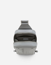 Calfskin belt bag with raised logo - | Dolce & Gabbana