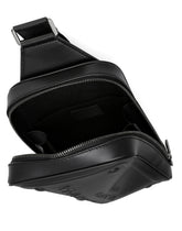 Calfskin belt bag with raised logo - | Dolce & Gabbana