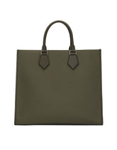 Large nylon shopper with rubberized logo - | Dolce & Gabbana
