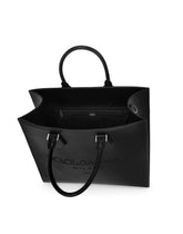 Large calfskin shopper with logo - | Dolce & Gabbana