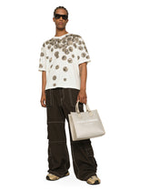 Small nylon shopper with rubberized logo - | Dolce & Gabbana