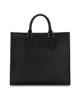 Small calfskin shopper with logo - | Dolce & Gabbana