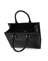 Small calfskin shopper with logo - | Dolce & Gabbana
