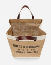 Printed jute shopper - | Dolce & Gabbana