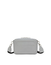 Calfskin crossbody bag with raised logo - | Dolce & Gabbana