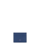 Dauphine calfskin card holder with branded tag - | Dolce & Gabbana