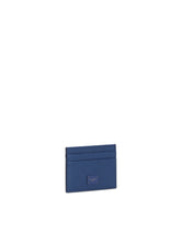 Dauphine calfskin card holder with branded tag - | Dolce & Gabbana