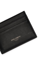 Calfskin credit card holder with heat-pressed logo - | Dolce & Gabbana