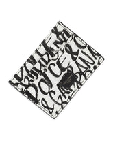 Dauphine calfskin card holder with leopard print against a gray background - | Dolce & Gabbana