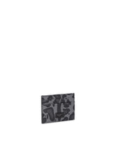 Dauphine calfskin card holder with leopard print against a gray background - | Dolce & Gabbana