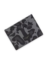 Dauphine calfskin card holder with leopard print against a gray background - | Dolce & Gabbana