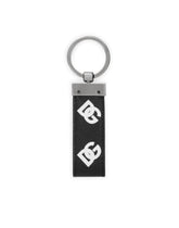 Calfskin key chain with all-over DG print - | Dolce & Gabbana