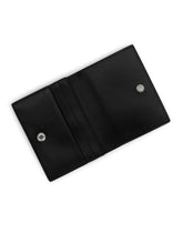 Calfskin card holder with raised logo - | Dolce & Gabbana