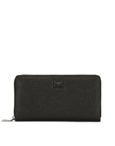 Zip-around calfskin wallet - | Dolce & Gabbana