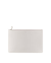 Calfskin document holder with heat-stamped logo - | Dolce & Gabbana