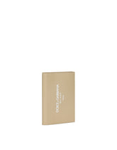Calfskin passport holder with logo - | Dolce & Gabbana