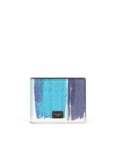 Dauphine calfskin bifold wallet with logo print - | Dolce & Gabbana