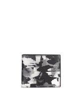 Dauphine calfskin bifold wallet with logo print - | Dolce & Gabbana
