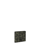 Dauphine calfskin bifold wallet with logo print - | Dolce & Gabbana