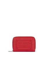 Small zip-around wallet in calfskin with raised logo - | Dolce & Gabbana