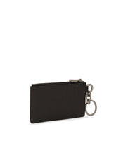 Calfskin card holder with logo print - | Dolce & Gabbana