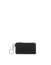 CALFSKIN CARD HOLDER WITH RING AND CROSSOVER DG LOGO - | Dolce & Gabbana