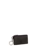 CALFSKIN CARD HOLDER WITH RING AND CROSSOVER DG LOGO - | Dolce & Gabbana